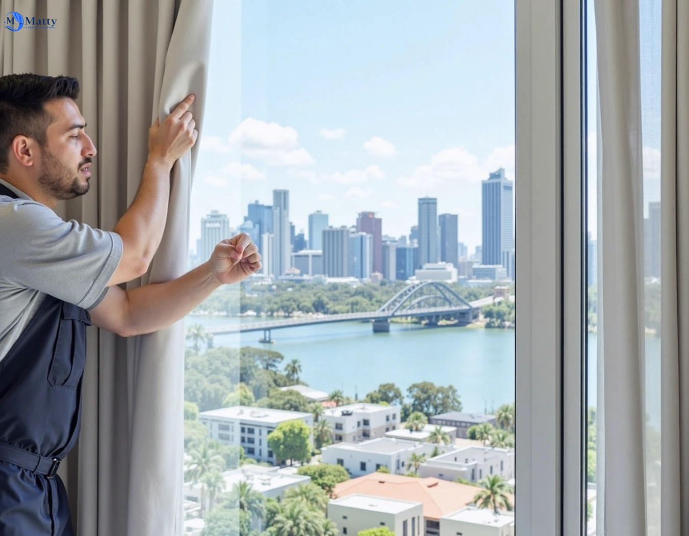 Professional curtain steam cleaning service shalvey-nsw QLD by Matty Curtain Cleaning