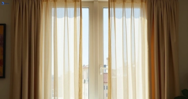Dusty and dull curtains in shalvey-nsw before steam cleaning